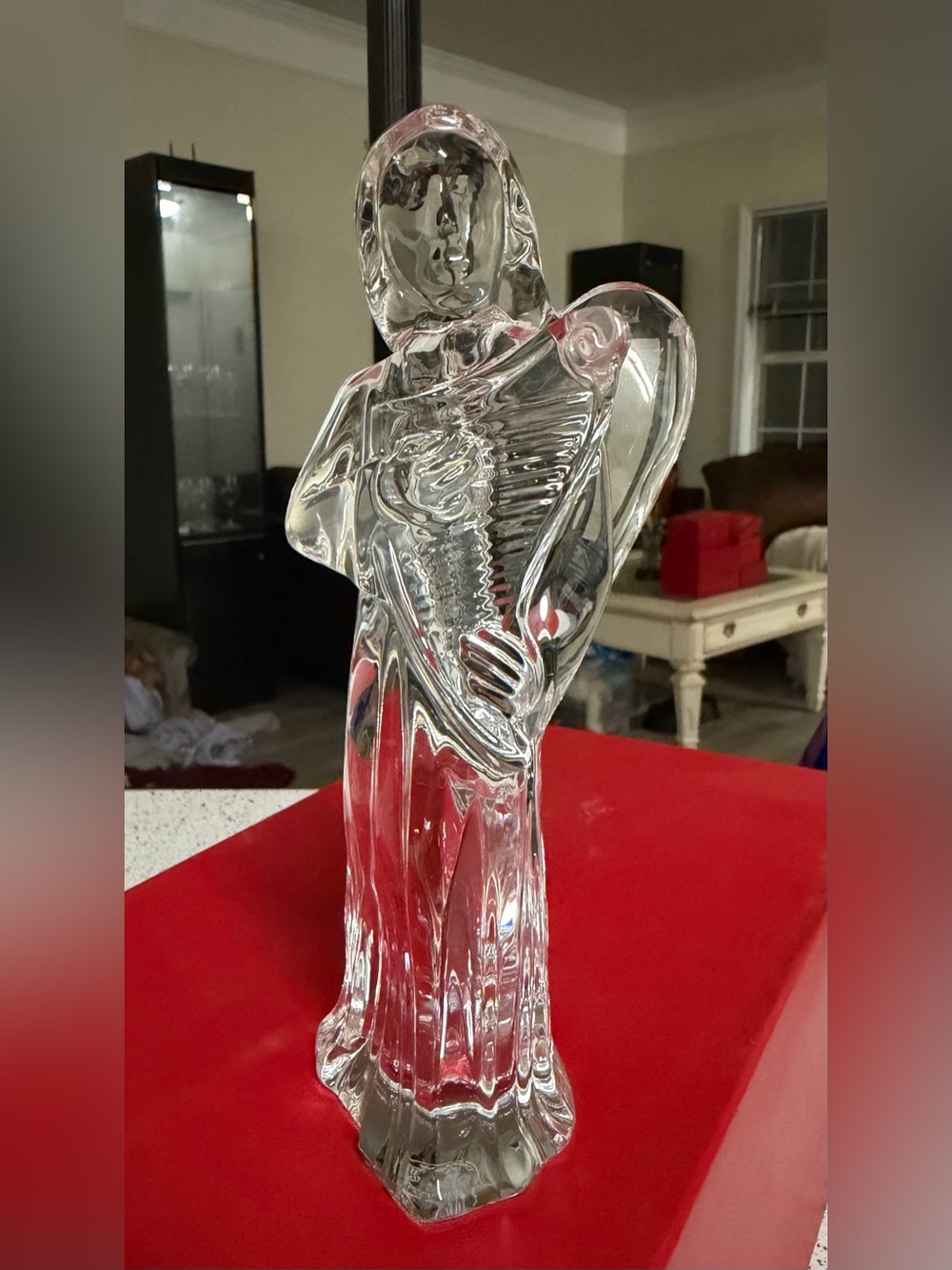 Baccarat Crystal Angel With Harp Figurine NIB